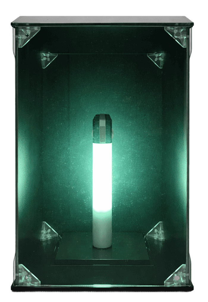 Litsaber retail display case with demo unit
